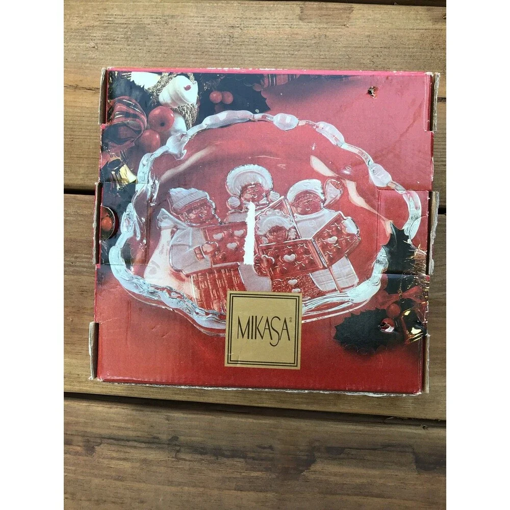 CAROLERS (glass) Mikasa Germany Decorative Sweet Dish 8 1/4